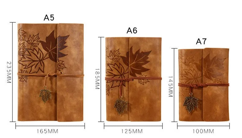 A5 A6 A7 Travelers Vintage Notebook PU Leather Blank Kraft Diary Note Book Journal Sketchbook Stationery School Office Supplies