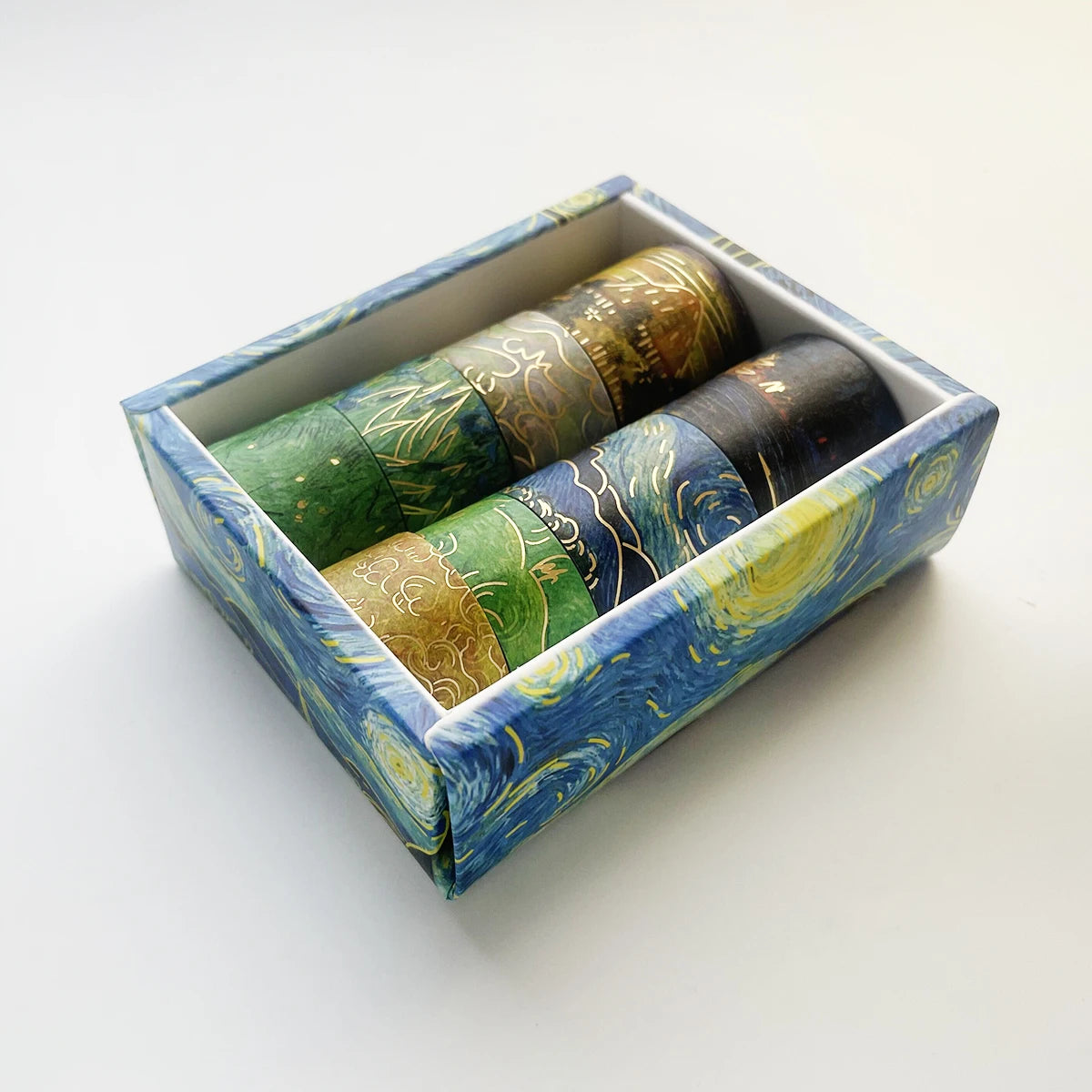 Van Gogh Oil Painting Series Washi Tape Set Gold Stamping Decorative Adhesive Tape Masking Tapes Scrapbooking Diary Stickers