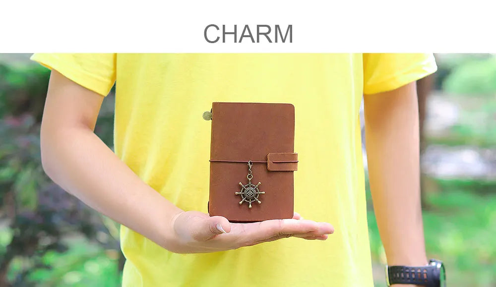Moterm Hot Sale 100% Genuine Leather Notebook Handmade Vintage Cowhide Diary Journal Sketchbook Planner TN Travel Notebook Cover
