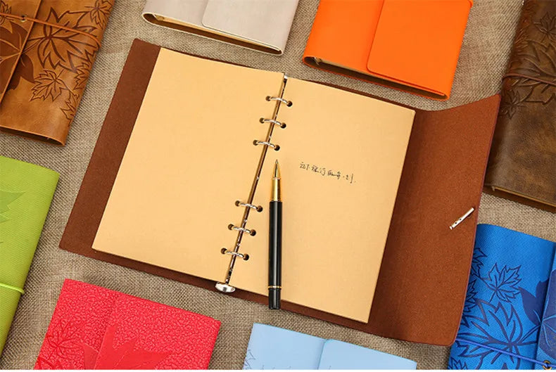 A5 A6 A7 Travelers Vintage Notebook PU Leather Blank Kraft Diary Note Book Journal Sketchbook Stationery School Office Supplies