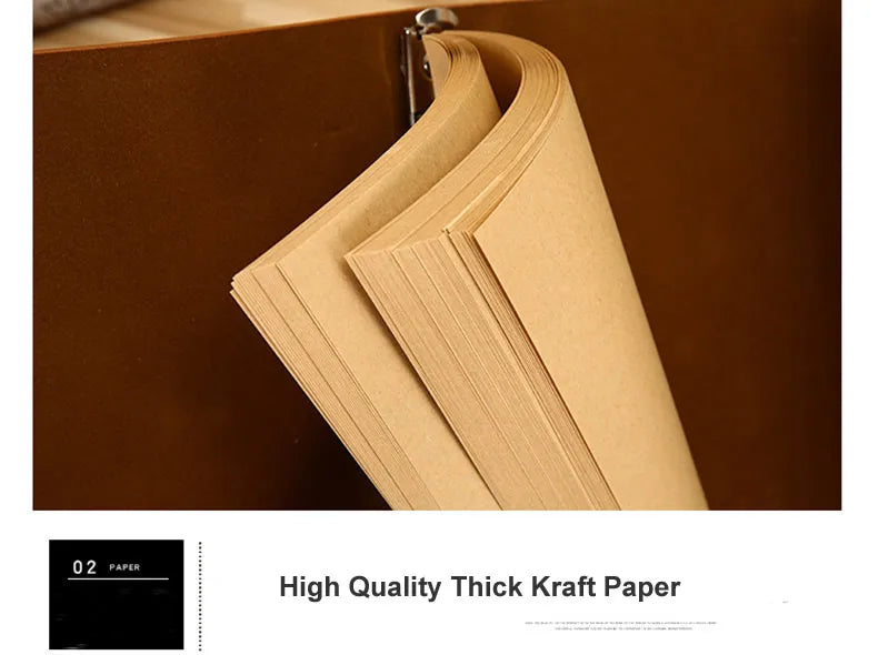 A5 A6 A7 Travelers Vintage Notebook PU Leather Blank Kraft Diary Note Book Journal Sketchbook Stationery School Office Supplies