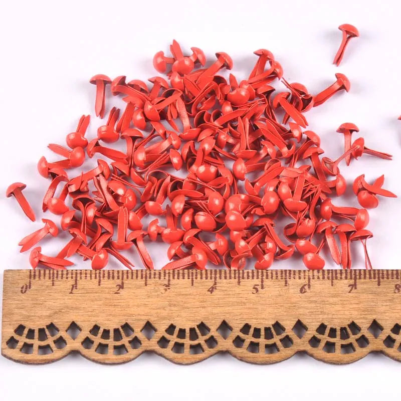 Colorful Brads - 100 Pack 25mm/1" - Mixed, Or Choose Your Color!