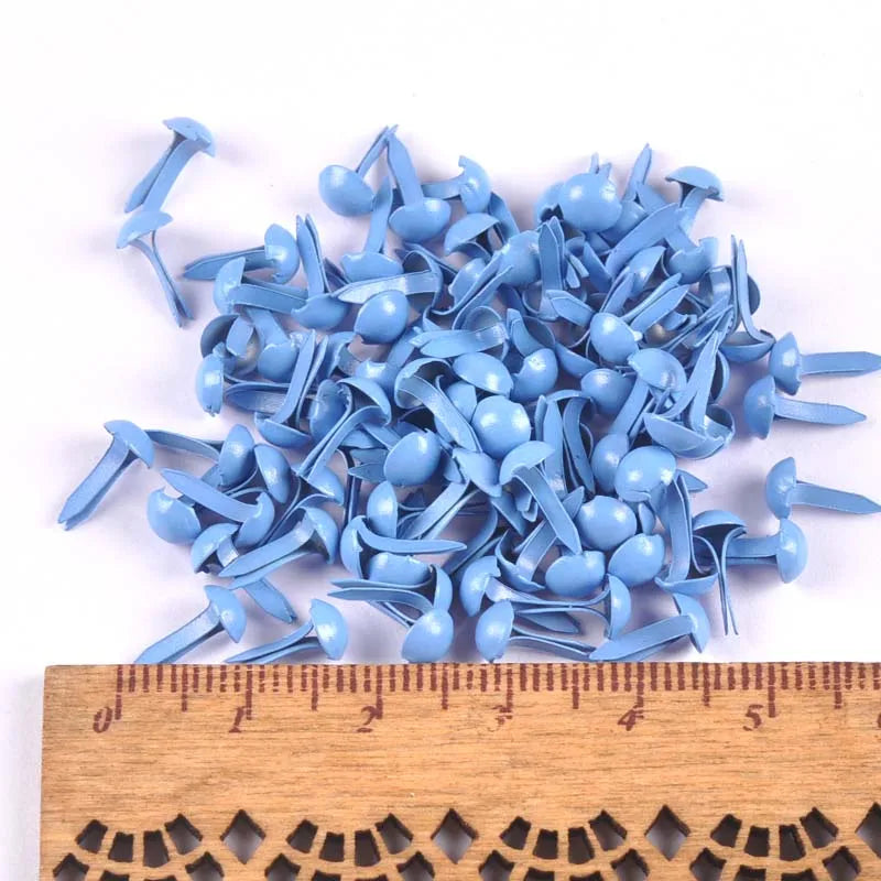 Colorful Brads - 100 Pack 25mm/1" - Mixed, Or Choose Your Color!