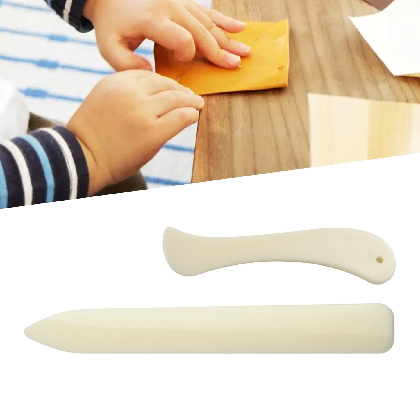 2 Bone Folders for Leather and Paper Arts