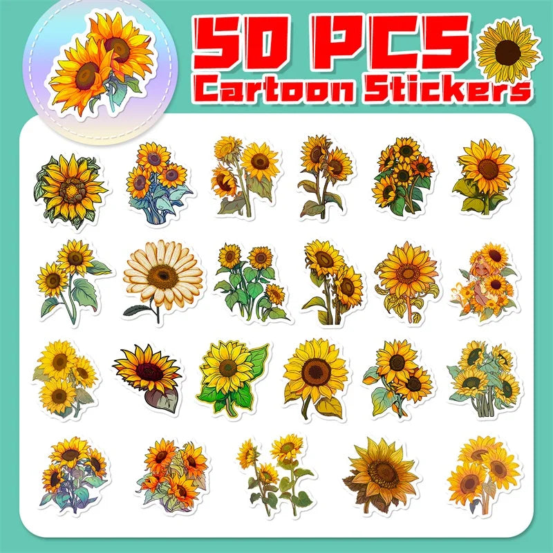 Sunflower Stickers - Many Styles!