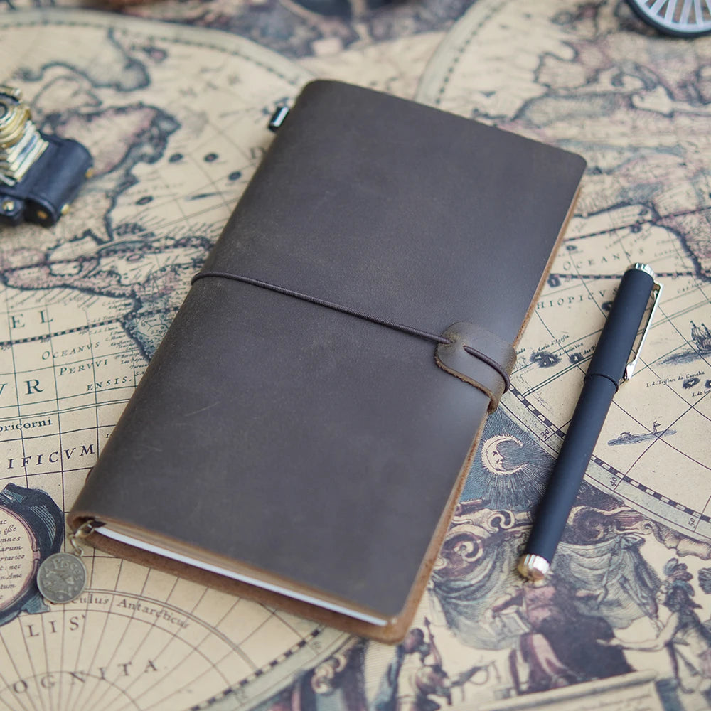 Leather Notebooks- Vintage Cowhide Sketchbook for Travelers and Artists