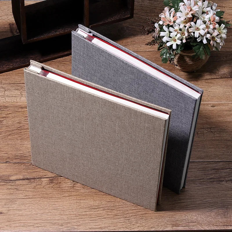 Photograph Storage Scrapbooking Picture Case Photo Linen Self-adhesive Laminating DIY Album Album Viscose Album
