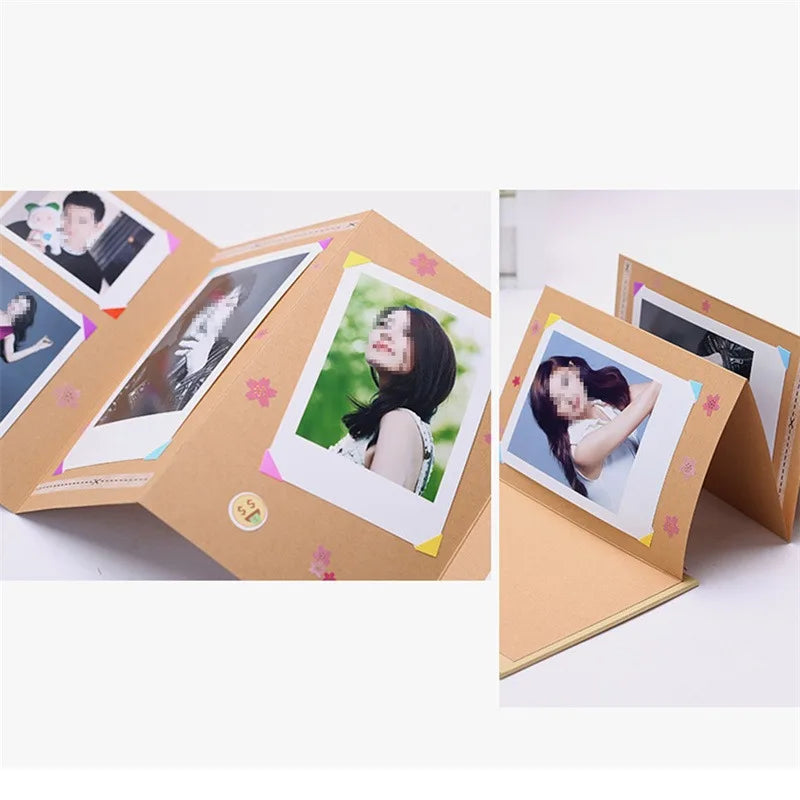 DIY Handmade Creative Accordion Pasting Album Kids Album Storage Family Wedding Memory Gift Pasting Album
