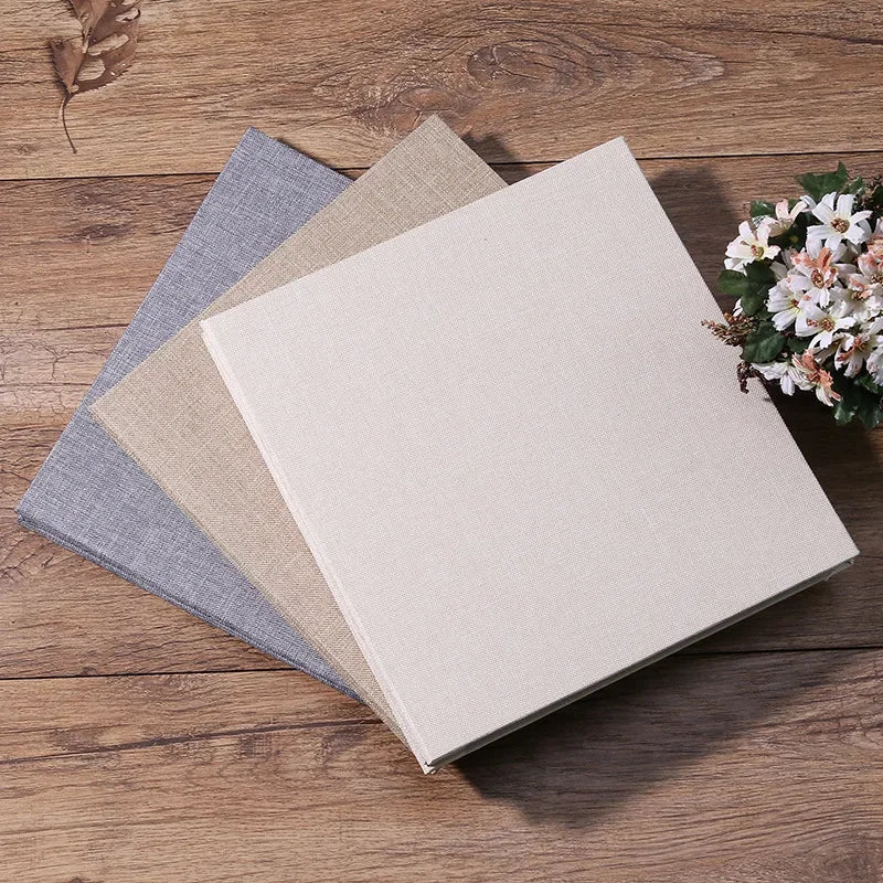 Photograph Storage Scrapbooking Picture Case Photo Linen Self-adhesive Laminating DIY Album Album Viscose Album
