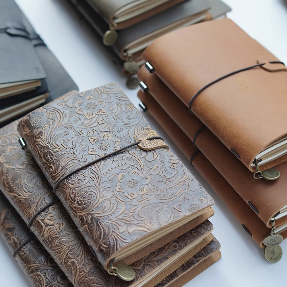 Leather Notebooks- Vintage Cowhide Sketchbook for Travelers and Artists