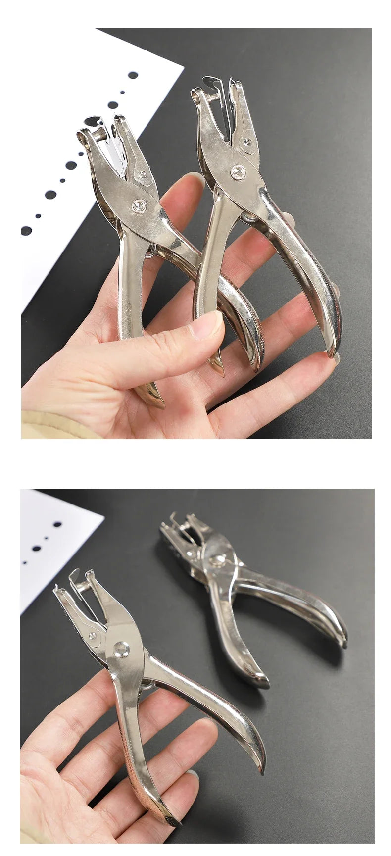 JIANWU 3mm/6mm Paper Single hole Puncher  Machine Paper Punches Metal Scrapbooking Tools