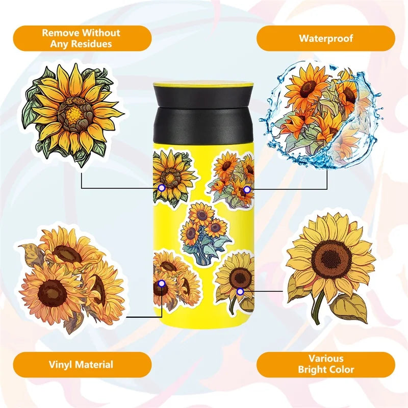 Sunflower Stickers - Many Styles!