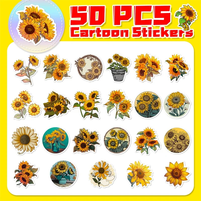 Sunflower Stickers - Many Styles!