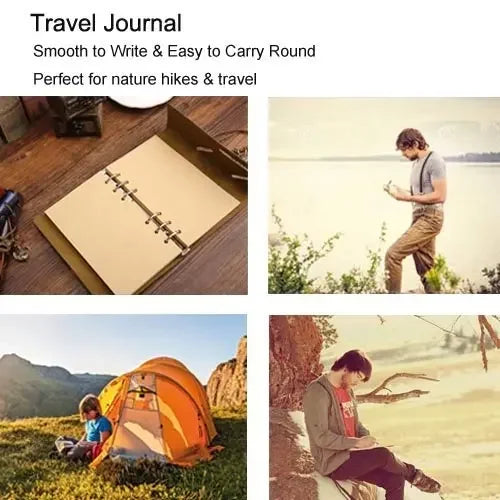 Retro Notebooks & Journals Agenda Binder Sketch Book Leather Soft Cover 14x10cm Replaceable Kraft Paper Inner Korean Stationery