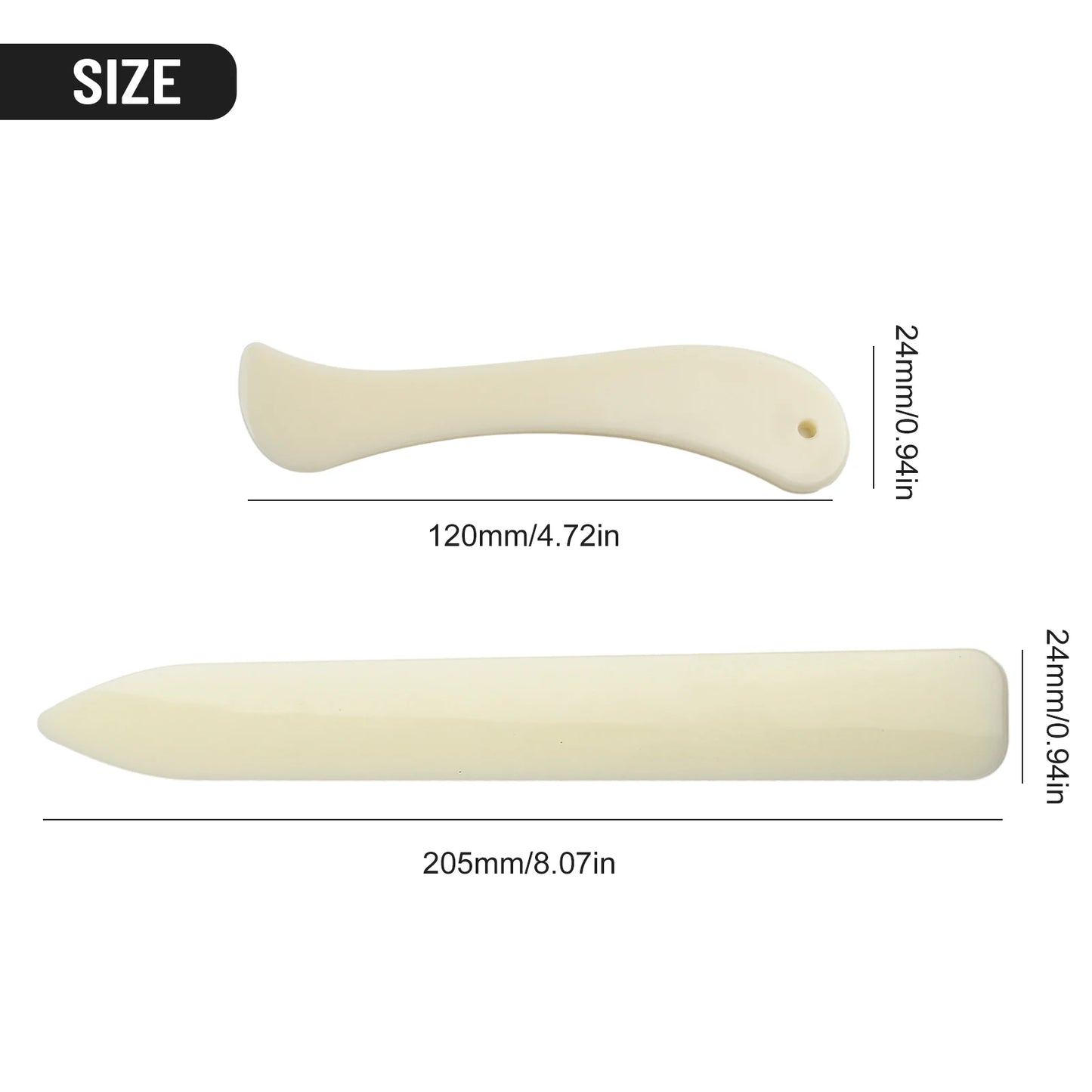 2 Bone Folders for Leather and Paper Arts