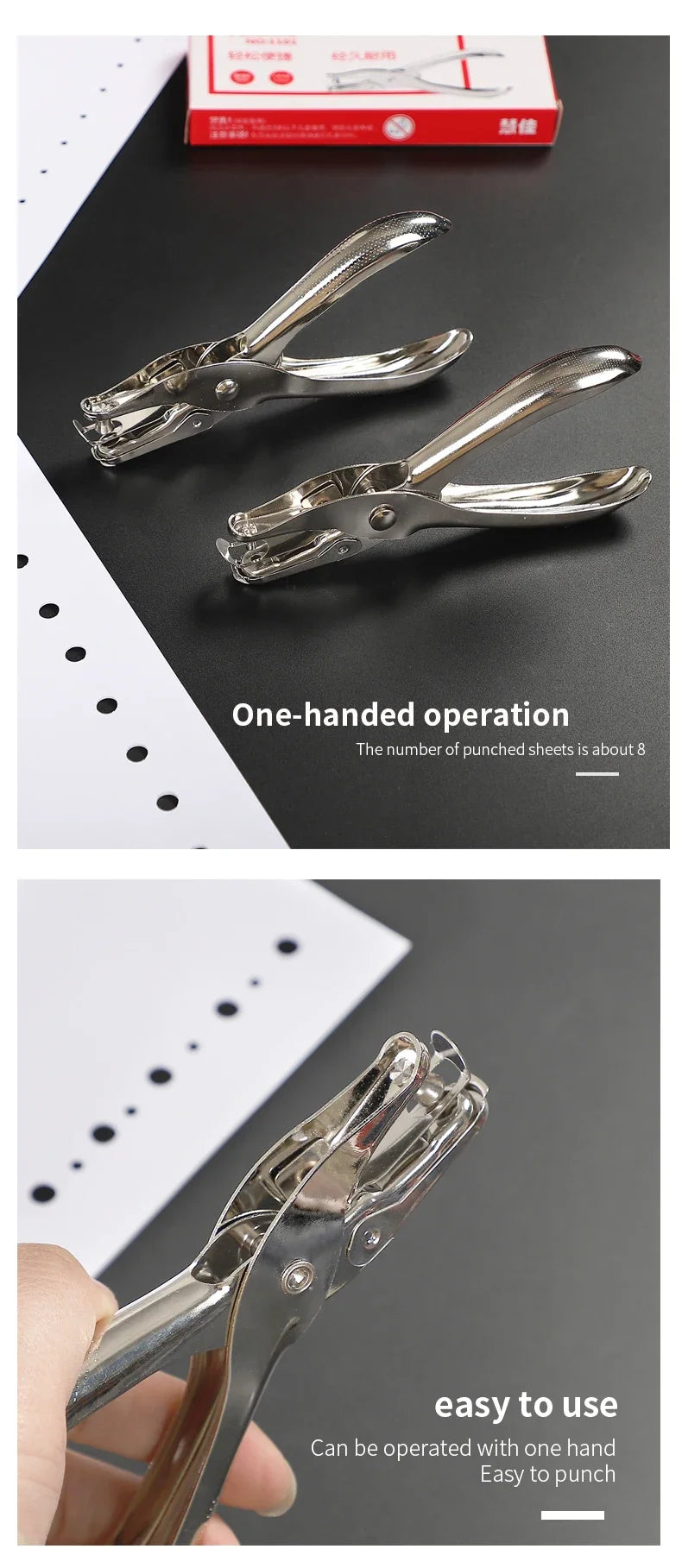 JIANWU 3mm/6mm Paper Single hole Puncher  Machine Paper Punches Metal Scrapbooking Tools