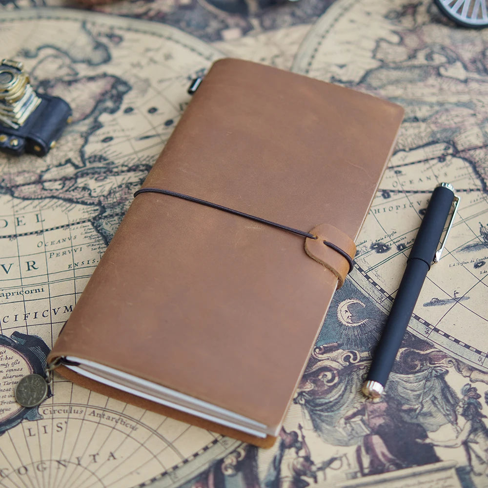 Leather Notebooks- Vintage Cowhide Sketchbook for Travelers and Artists