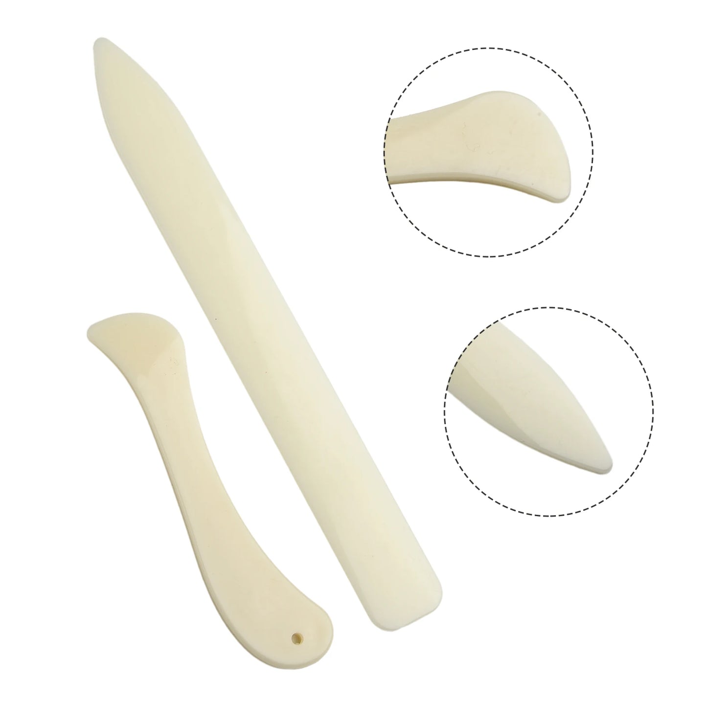 2 Bone Folders for Leather and Paper Arts