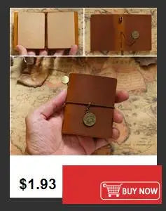 Genuine Leather Traveler's Notebook Carved Pattern Planner Mini Notebooks Journal Handmade Diary Sketchbook Planner Stationery
