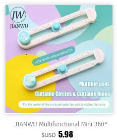 JIANWU 3mm/6mm Paper Single hole Puncher  Machine Paper Punches Metal Scrapbooking Tools