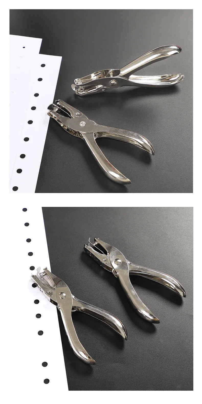 JIANWU 3mm/6mm Paper Single hole Puncher  Machine Paper Punches Metal Scrapbooking Tools