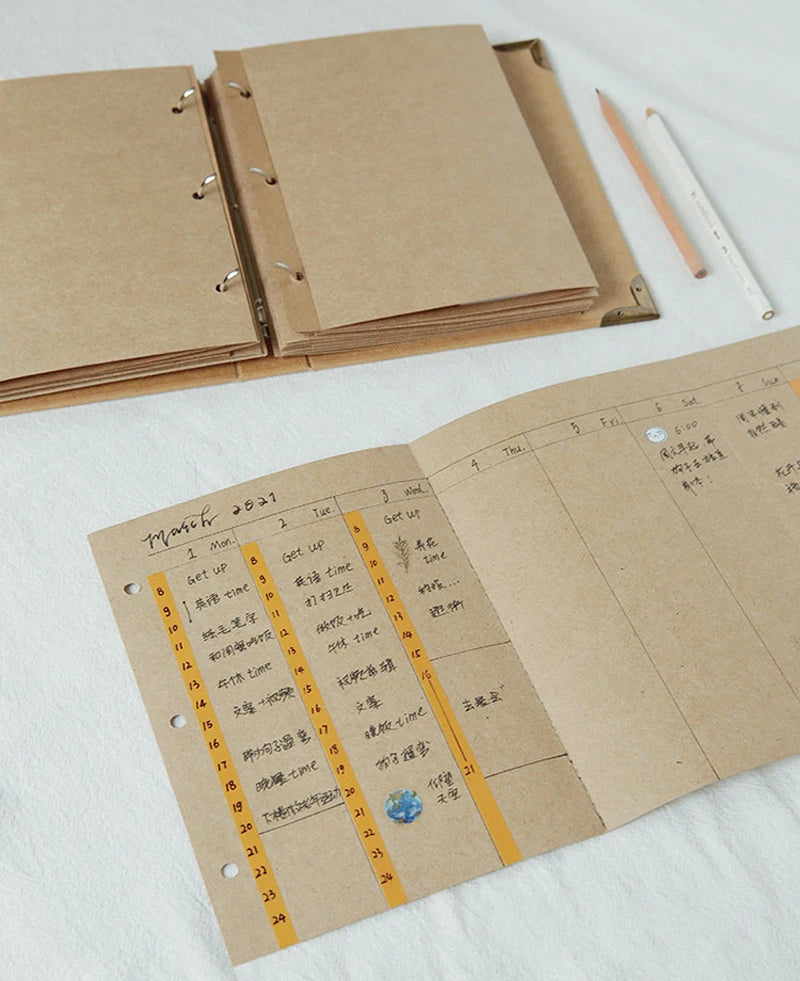 Retro Kraft Paper Cover Photo Album With Blank Kraft Sheet Wedding Guest Book Baby Memories Gift Loose-leaf Scrapbook