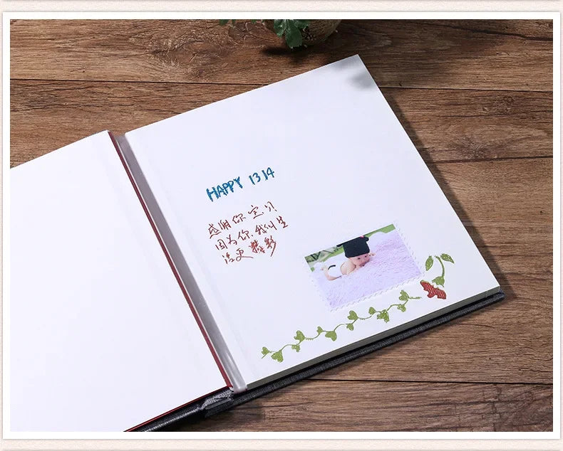 Photograph Storage Scrapbooking Picture Case Photo Linen Self-adhesive Laminating DIY Album Album Viscose Album