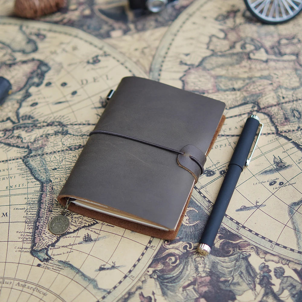 Leather Notebooks- Vintage Cowhide Sketchbook for Travelers and Artists