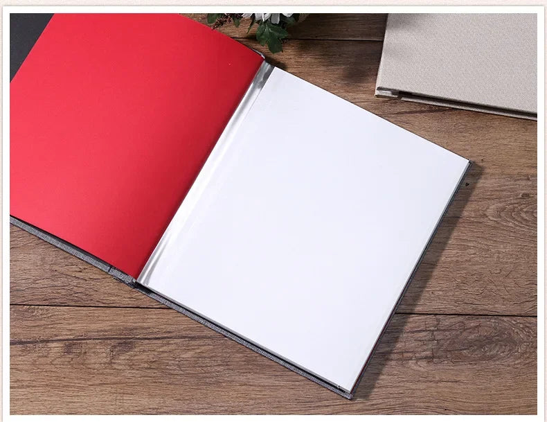 Photograph Storage Scrapbooking Picture Case Photo Linen Self-adhesive Laminating DIY Album Album Viscose Album