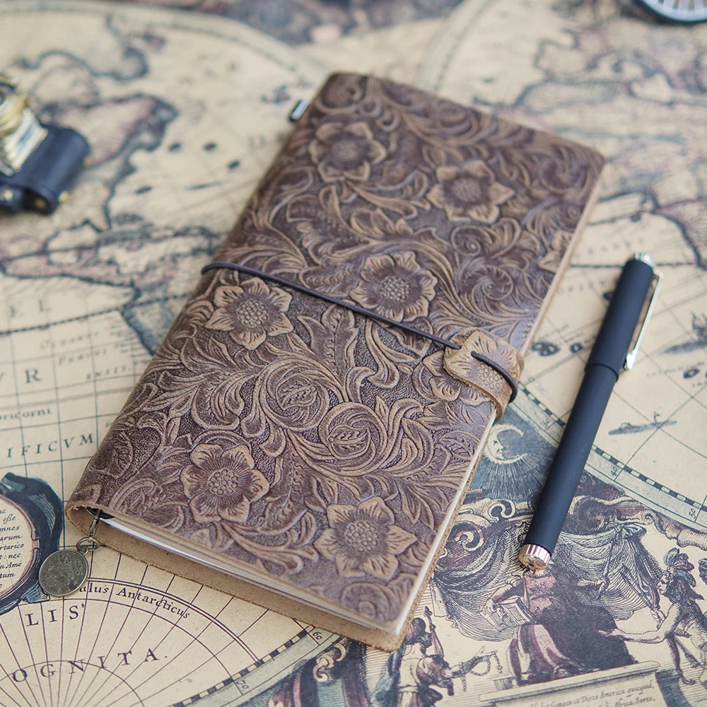 Leather Notebooks- Vintage Cowhide Sketchbook for Travelers and Artists