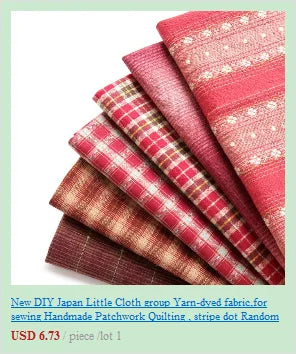 50x70cm yarn-dyed first dye woven cotton plaid brocade patchwork quilt craft fabric cloth DIY stitch sew doll clothes