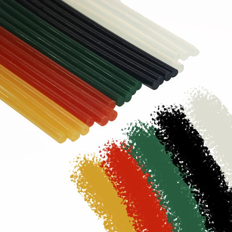 Color Glue Sticks, 7mm and 11mm - Lots of Colors! - Ten Pack