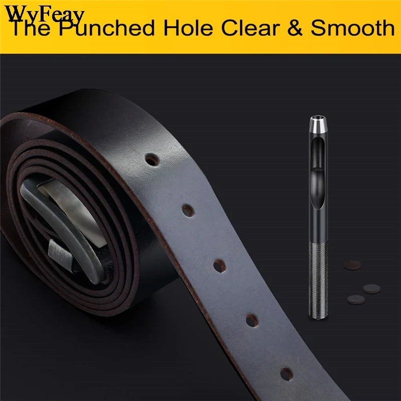 High Quality Hole Puncher Leather Hole Punch Round Steel Leather Craft Hollow Hole Punch 1mm-25mm Gaskets Plastic Rubber Tools