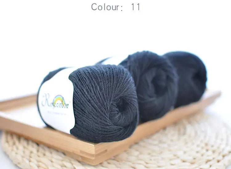 50g(180m)/Ball Rainbow Hand Knitting Merino Wool Yarn Fancy Dye Crochet Yarn DIY Scarf Shawl Yarn for Hand Knitting