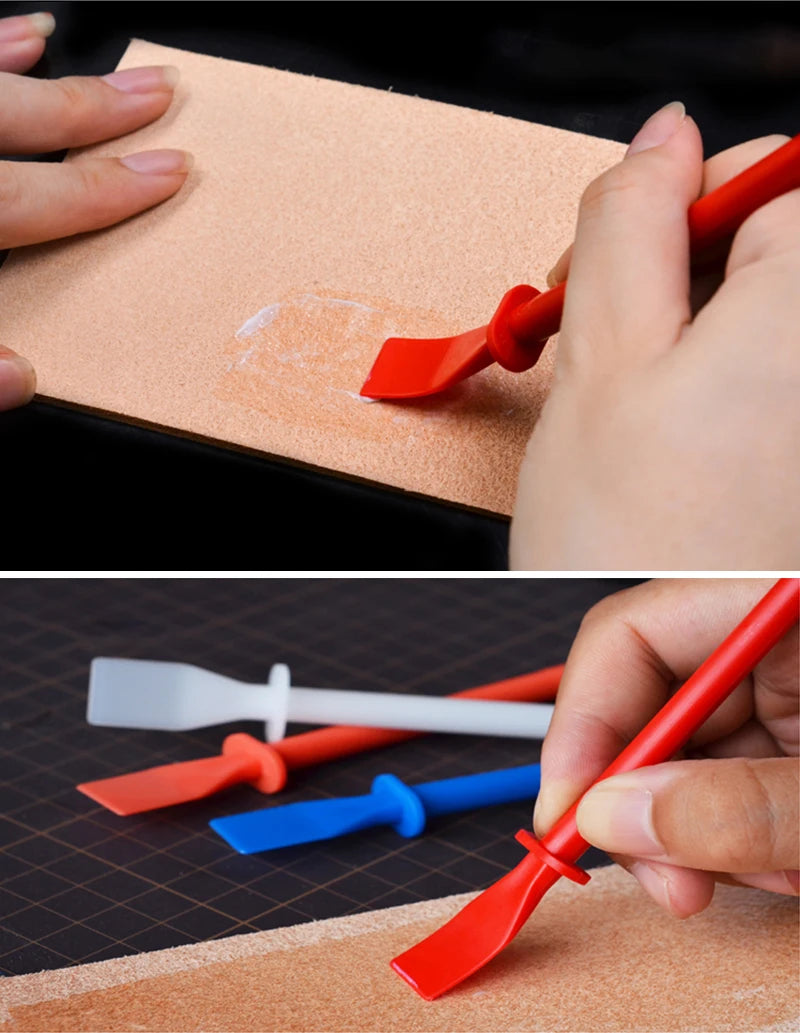 YOMDID 2PCS Leather Gluing Tool DIY Handcraft Glue Application Tools For Leather PP Practical ferramentas manuais Random Color