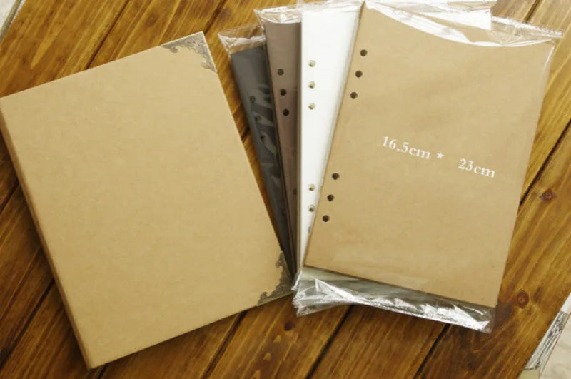 Blank Cover Loose-Leaf Albums Kraft  Paper Diary Hand -Painted Graffiti  Scrapbook Book  Photo Album for Lover Baby Wedding Gift