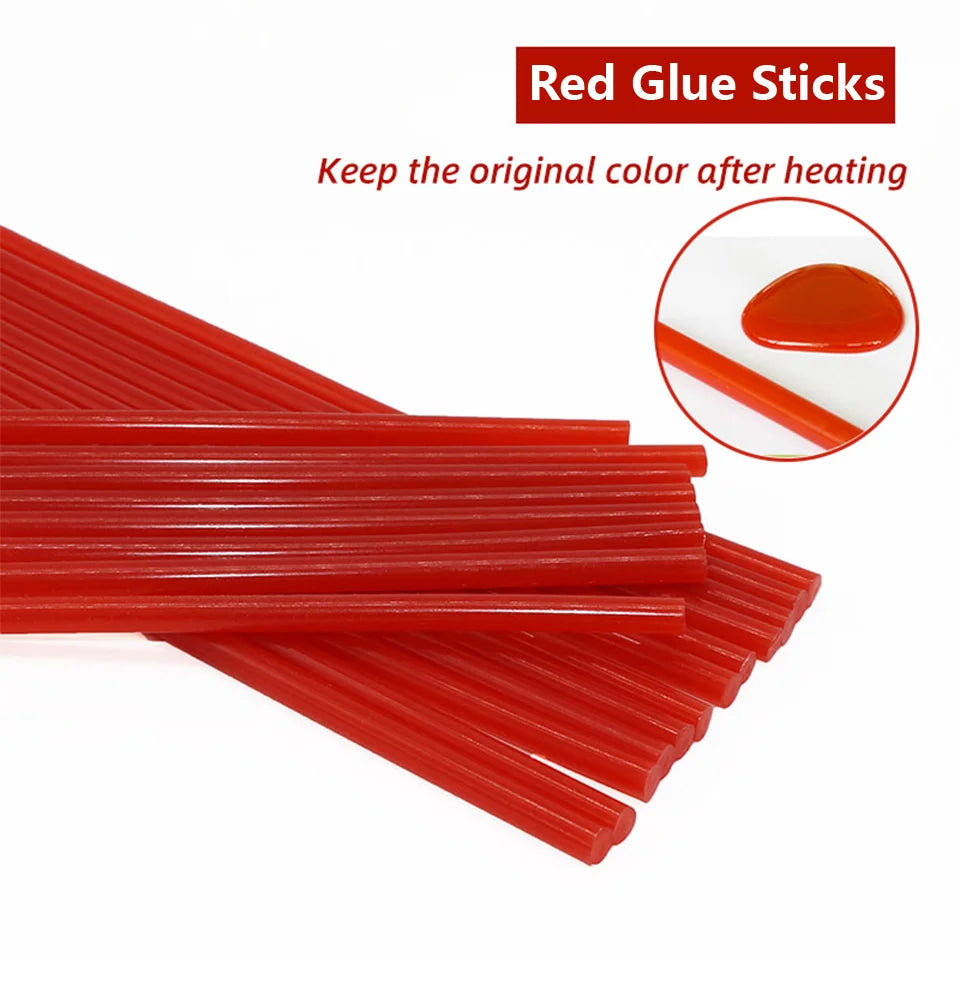 Color Glue Sticks, 7mm and 11mm - Lots of Colors! - Ten Pack