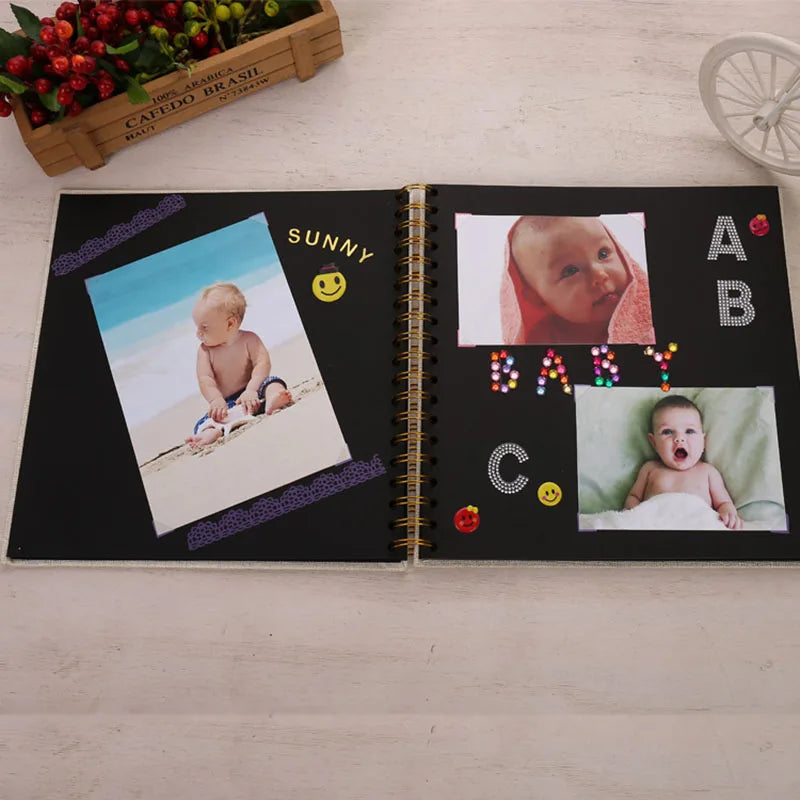Photo Albums Creative Baby Anniversary Photoalbums Scrapbook Albums DIY Handmade Photograph Album for Lover Baby Wedding
