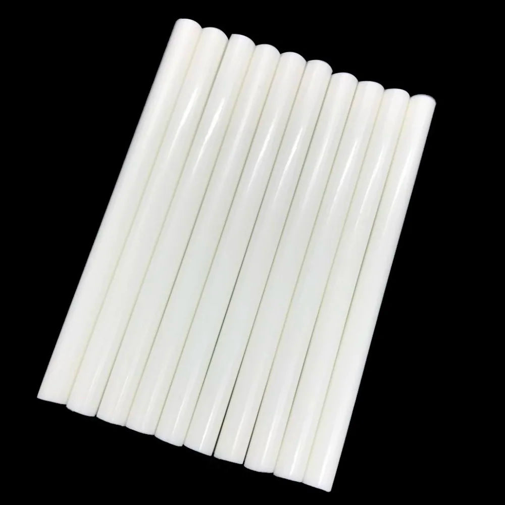 10 Pack of White Hot Melt Glue Sticks - 7mm