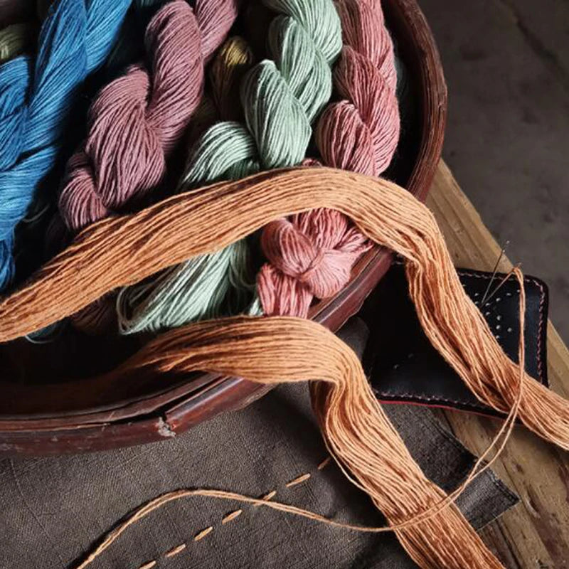 High Quality Candy Color 100% Cotton Handmade Dyed 6 Strand Embroidery Sewing Thread DIY Hand Embroidery Sashiko Sewing Thread