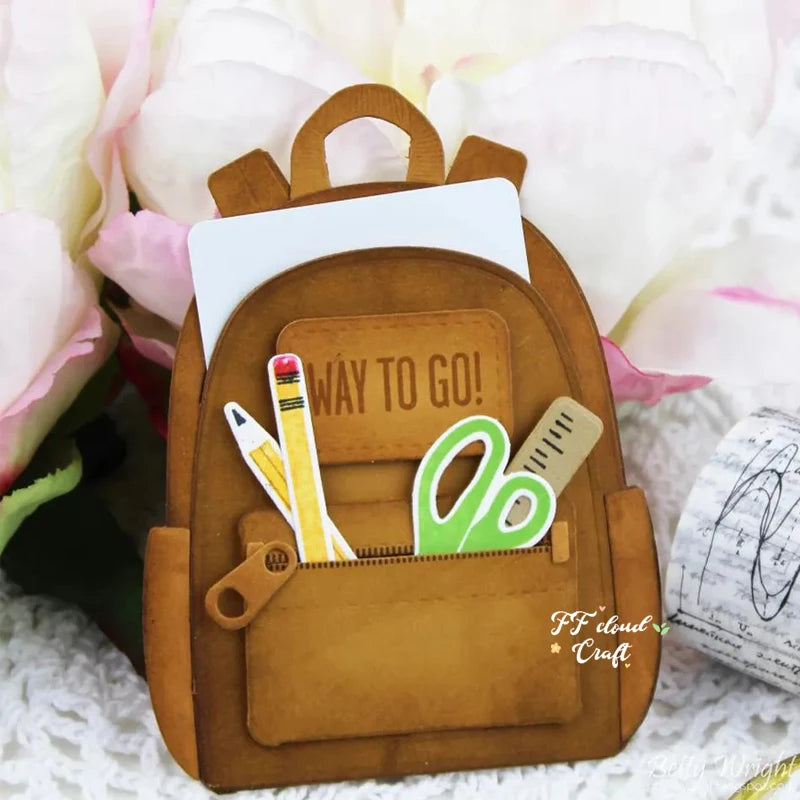 Schoolbag Metal Cutting Dies for Scrapbooking Tools Paper Craft Card Making Embossed Template Blade Punch Stencils Die Cut New