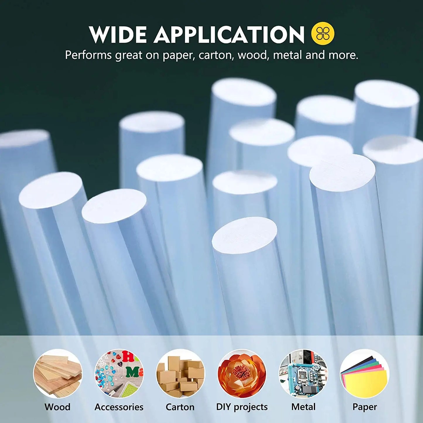 50 OR 100 OR 200 Clear Hot Glue Gun Sticks Diameter 7mm