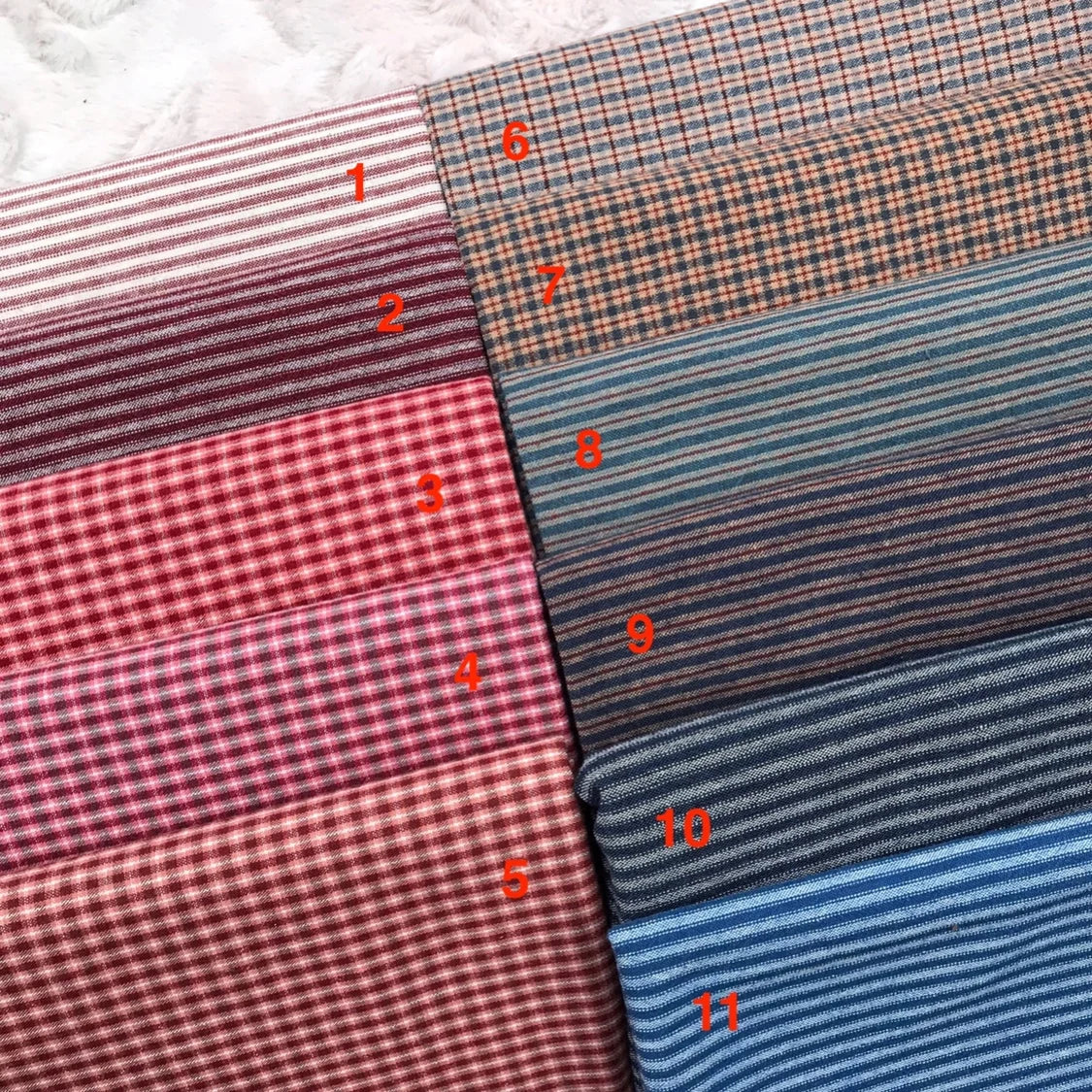 50x70cm yarn-dyed first dye woven cotton plaid brocade patchwork quilt craft fabric cloth DIY stitch sew doll clothes