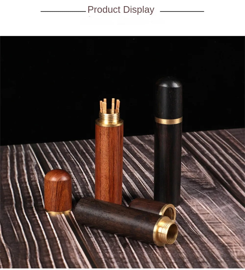 Needle Case Box Holder Storage Tube Wooden Box Hand Sewing Needles Case Knitting Embroidery Needles Container Sewing Tools