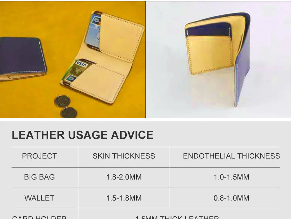 DIY Manual Kraft Paper Template Leather Wallet Drawing Vertical Wallet Acrylic Mold Sewing Process Tool Pattern