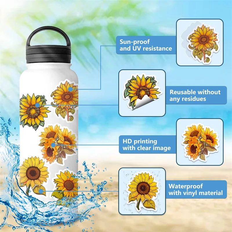 Sunflower Stickers - Many Styles!
