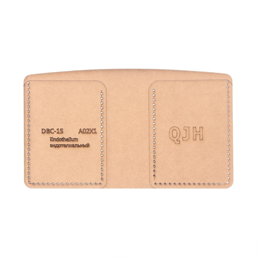 DIY Manual Kraft Paper Template Leather Wallet Drawing Vertical Wallet Acrylic Mold Sewing Process Tool Pattern