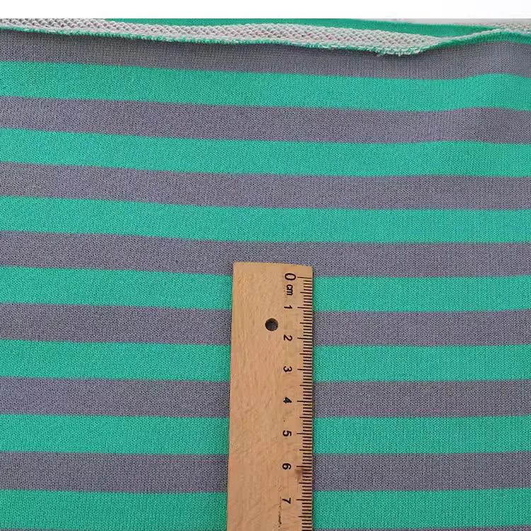 Rainbow Striped Cotton Elastic Knitted French Terry Fabric DIY For Sewing Hoodie Jacket Shirt Tissus By The Half Meter 600g/m