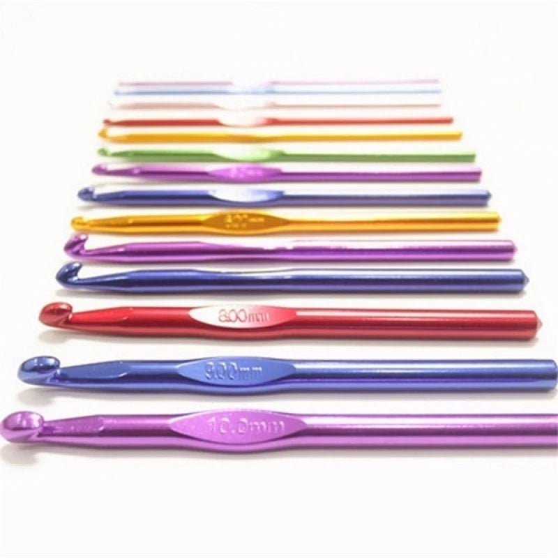 Metal Crochet Hook Set - Sizes 2-10