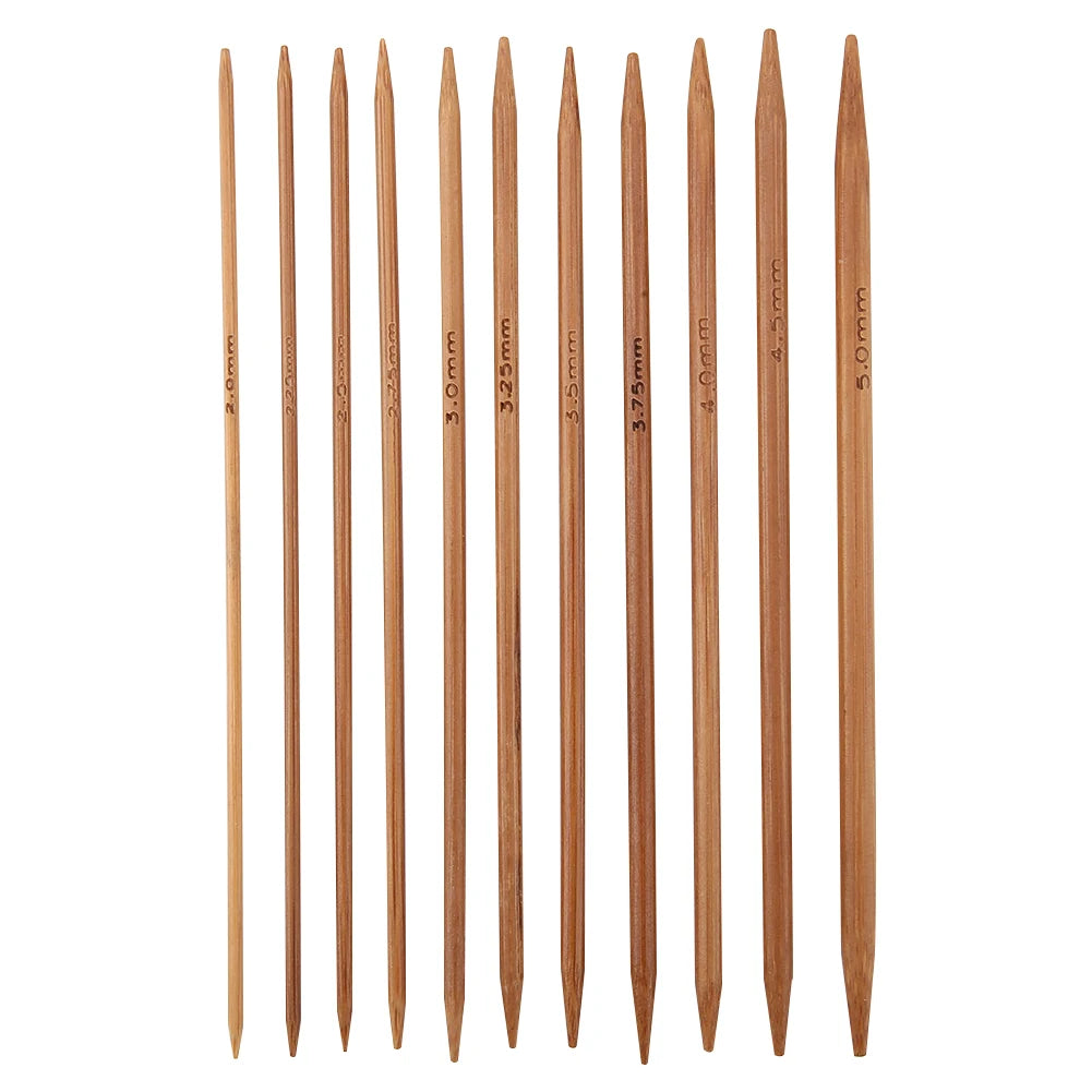 11 Sets of Bamboo Double Pointed Knitting Needles